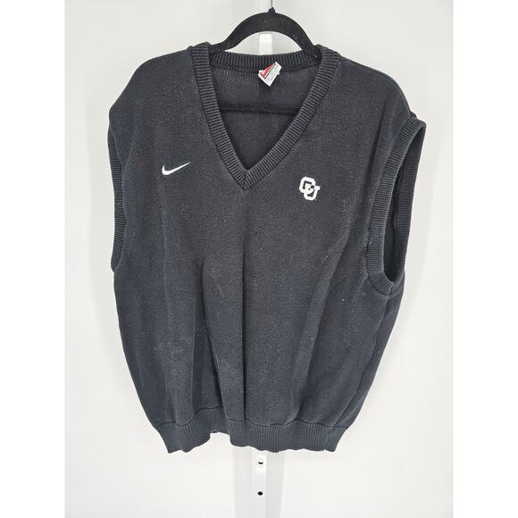 Nike Team Men's Black Colorado University V-Neck Sweater Vest Size XL - Picture 1 of 4